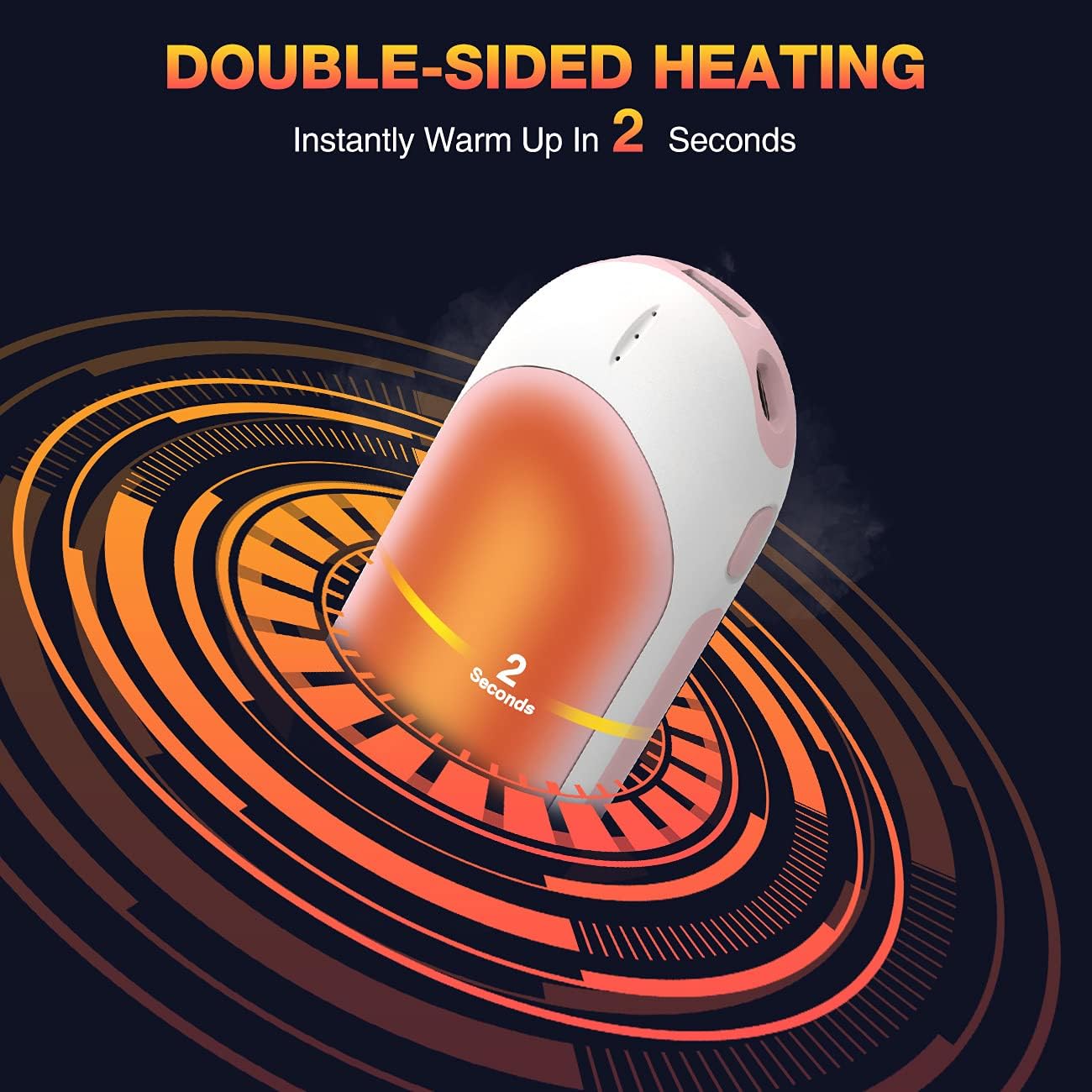 infray Hand Warmer Rechargeable, USB Reusable Hand Warmer 9000mAh Power Bank Electric Portable Hand Heater, 14H Long Lasting Pocket Warmer Winter Gift for Women Men