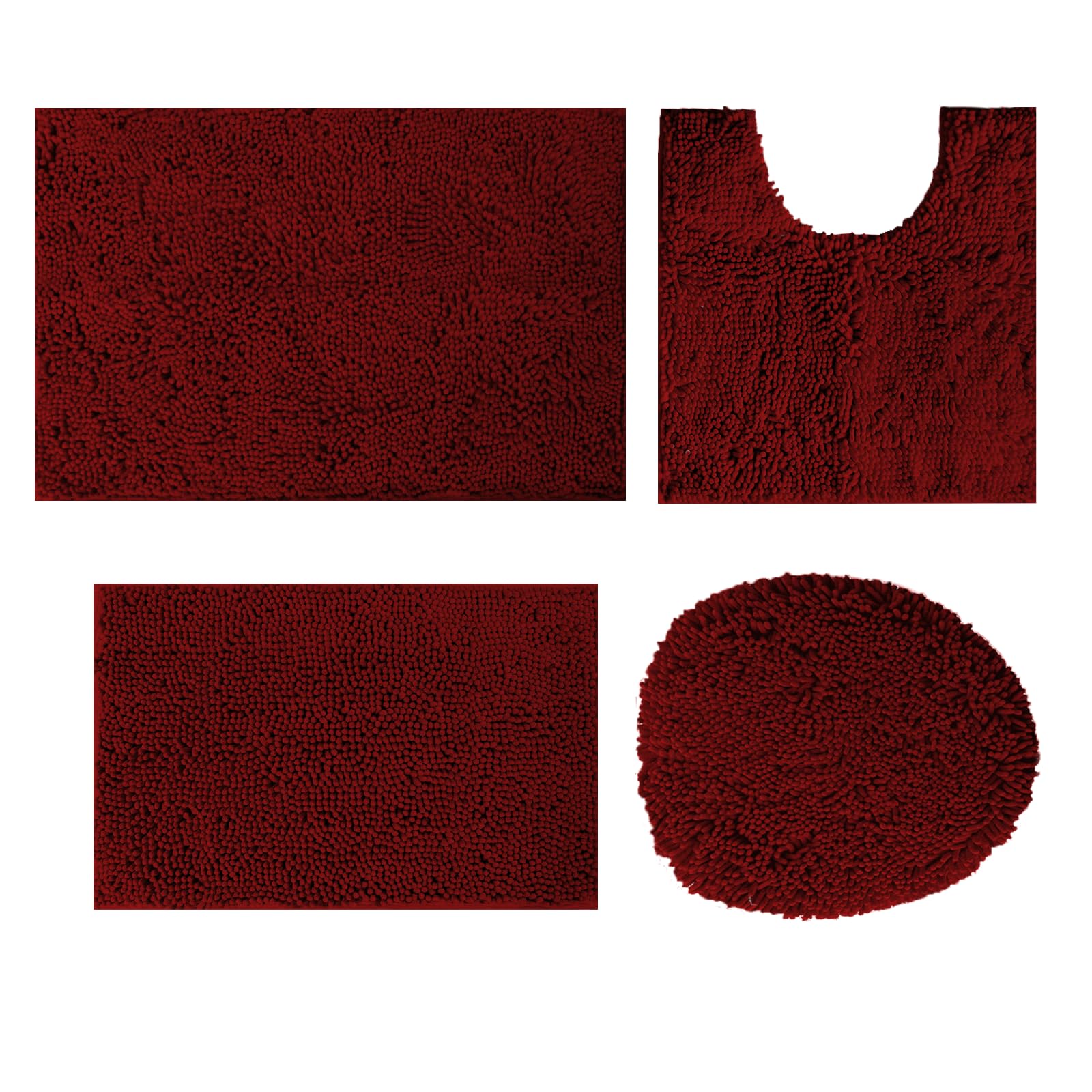 Photo 1 of DTXDTech 4-Piece Chenille Bath Rug Set