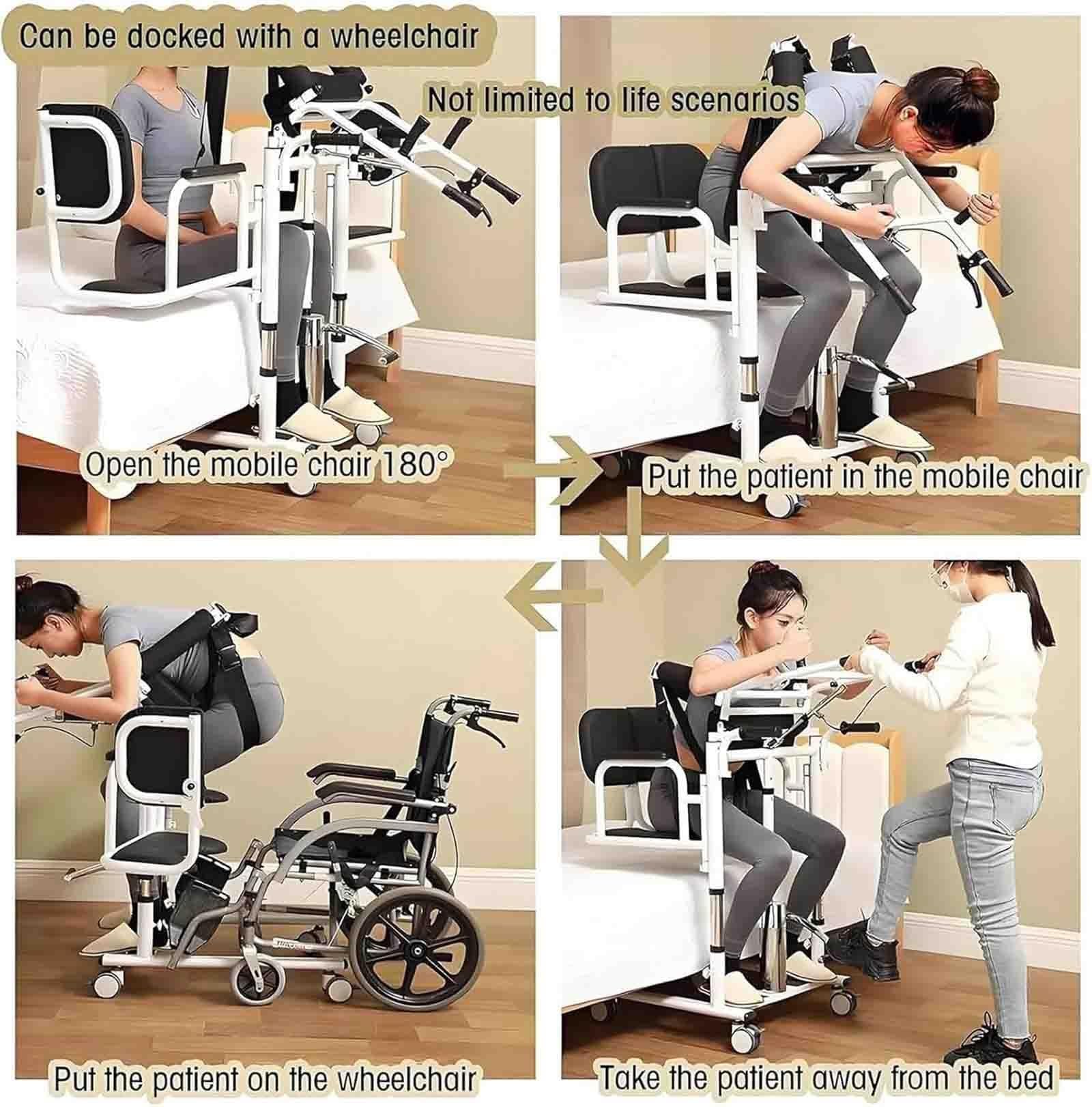 Silla elevadora hidráulica portátil para pacientes con altura,