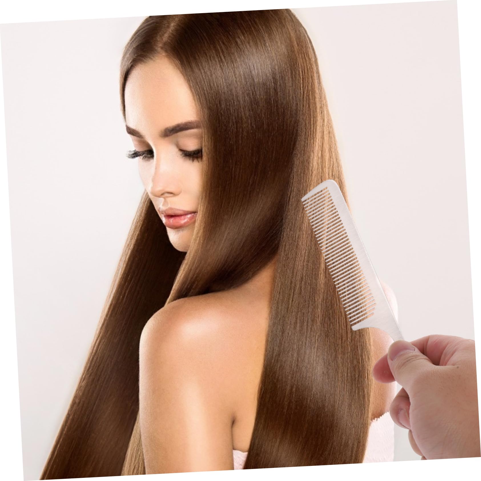 WOONEKY 3stücke Haarkamm Mit Antistatischem Friseurkamm Für Haarschneiden Und Styling Tragbarer Haarkamm Aus Edelstahl Für Männer Und Frauen Geeignet Für Friseursalons Und Kosmetik-sets