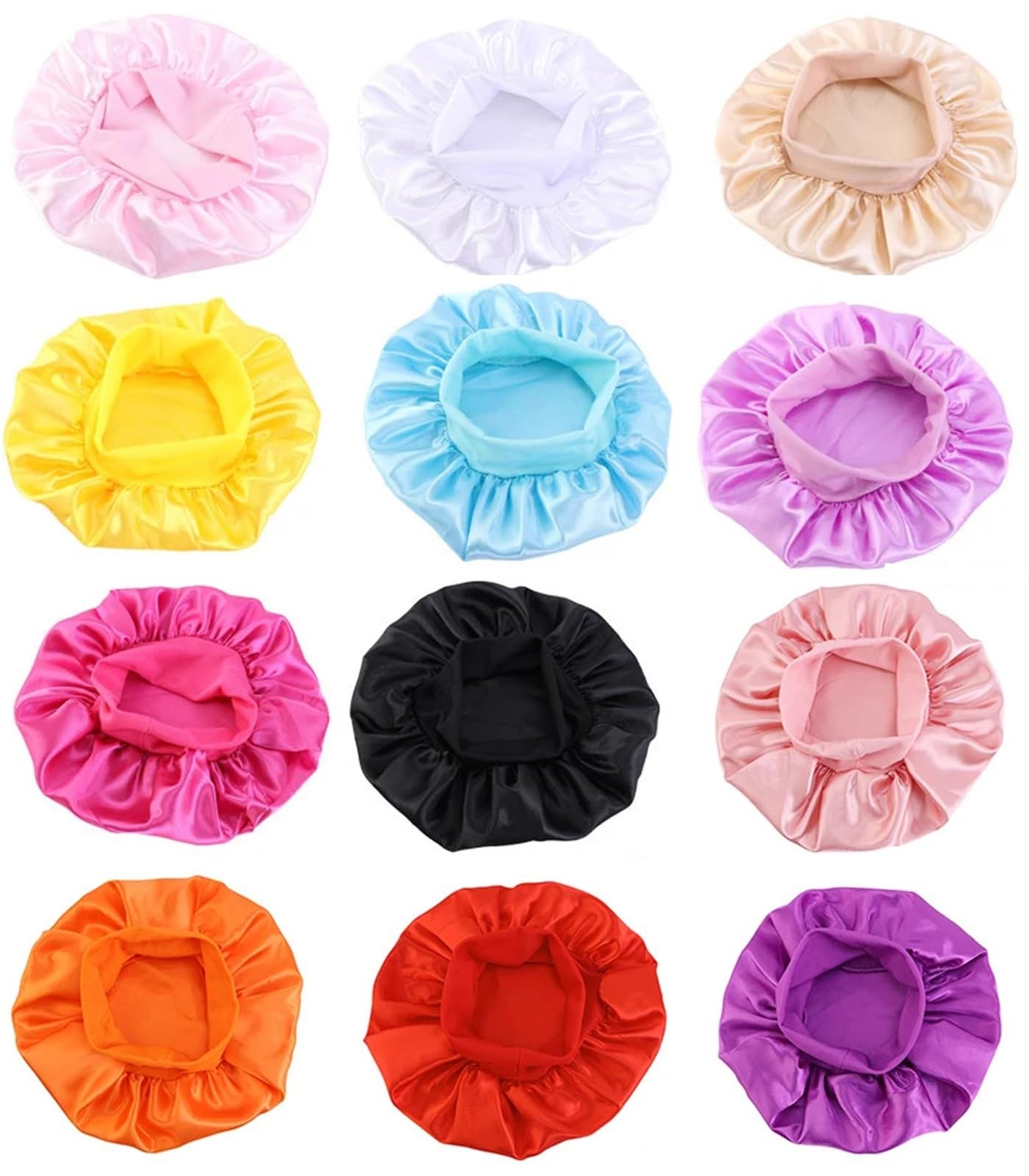 Cofano in Seta Berretto da Notte in Raso Fascia Larga Turbante Elastico Copricapo Cofano Cura dei Capelli Berretto Berretto da Notte Sciarpa Bandana per La Cura dei Capelli(Purple)