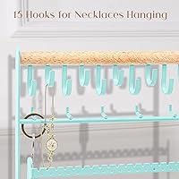 Vista 4 de ProCase - Soporte Organizador de Joyería con 6 Niveles, Organizador de Collares y Pendientes con 15 Ganchos, Torre de Exhibición y Almacenamiento