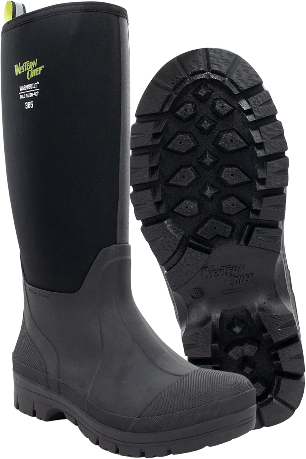 Western Chief Unisex 365 Neoprene Cold Weather Boots for Men and Women – Cold Rated, Seamless Waterproof Rubber, Anti-Slip Outsole, All-Weather Outdoor Footwear