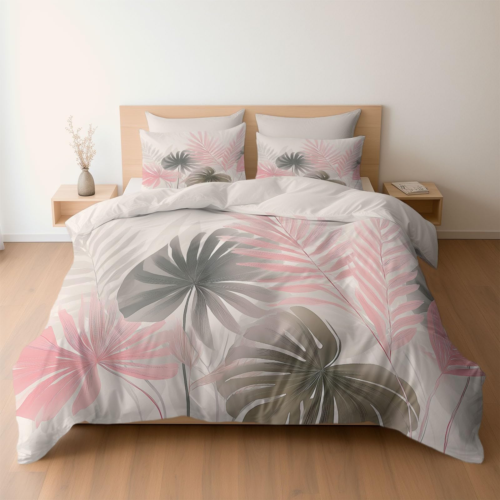 Parure de lit microfibre douce grise avec housse 260x240