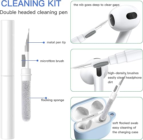 Miniatura 6 de Brujula Funda protectora de silicona para AirPods 4 cancelación activa de ruido compatible con AirPods de 4 generación 2024 (azul claro)