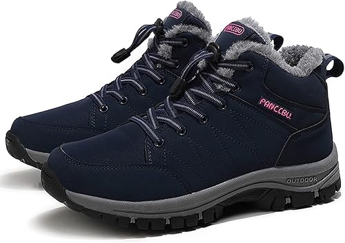 Miniatura 2 de Botas de nieve para mujer, con forro de piel, cálidas, impermeables, antideslizantes, para invierno, deportes al aire libre