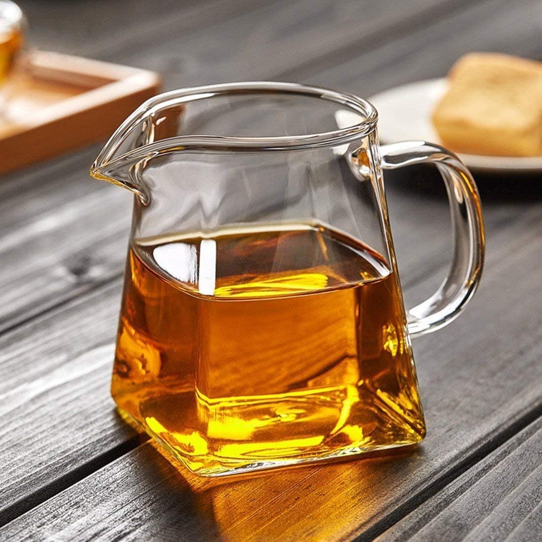 11.8oz Glass Teapot with Infuser, Borosilicate Glass, 350ML, Clear, Stainless Steel, Dishwasher Safe