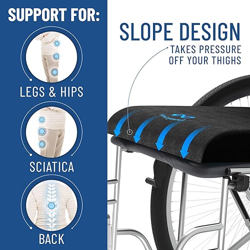 Miniatura 5 de Everlasting Comfort Cojines para sillas de ruedas de espuma viscoelástica de gel para aliviar la presión, ventilados y suaves, para personas mayores