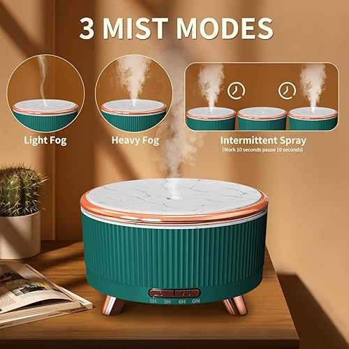 Miniatura 3 de Difusores para aceites esenciales para habitación grande de 16.9 fl oz, difusor de aromaterapia para oficina en casa con control remoto, 7 luces