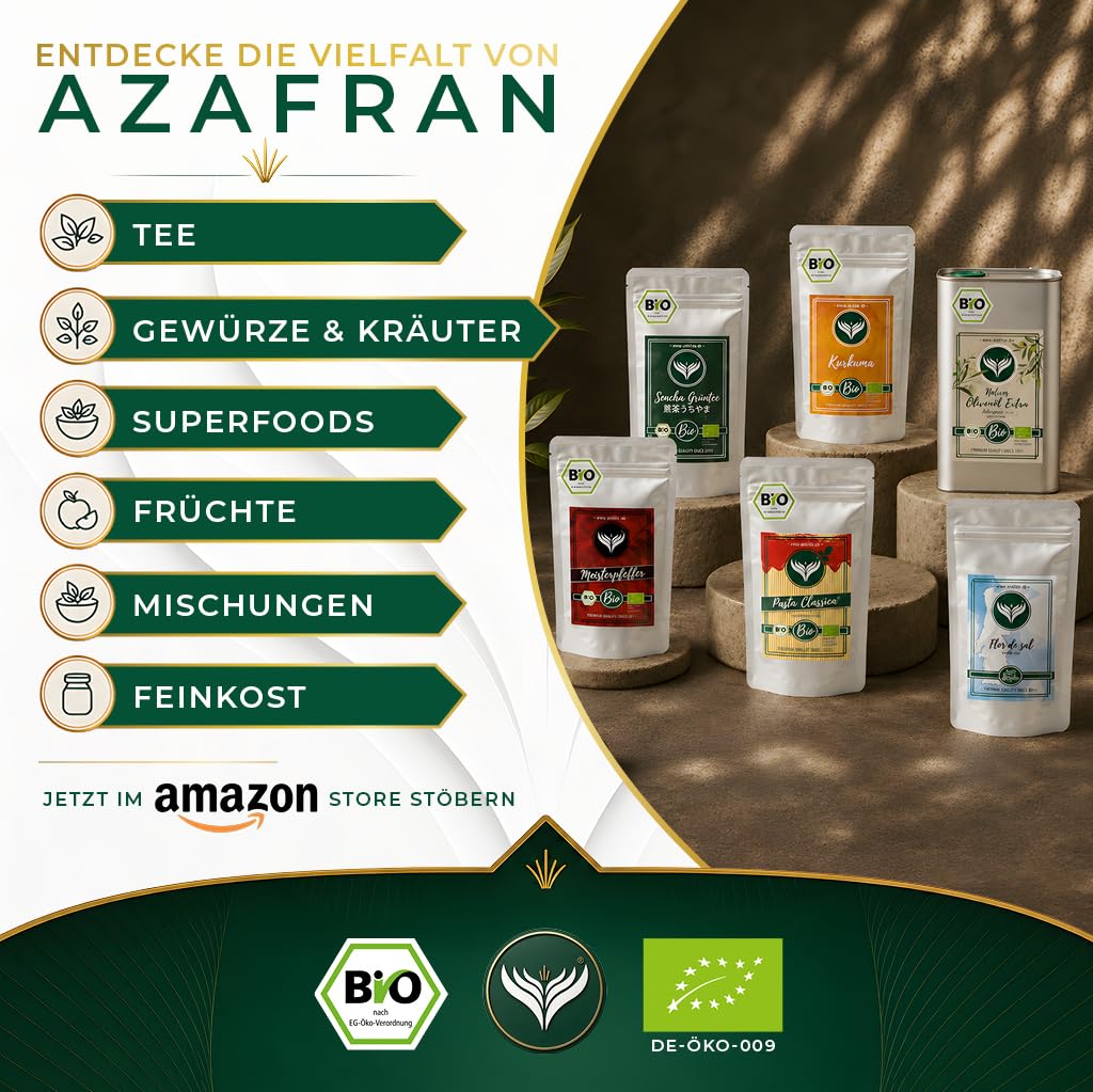Azafran Grüner Tee - Japanischer BIO Sencha lose geschnitten - Uchiyama Grüntee 1kg