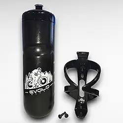 Kit Bike Start - Caramanhola Isotermica 550ml Com Suporte Nylon E Parafusos - Preta