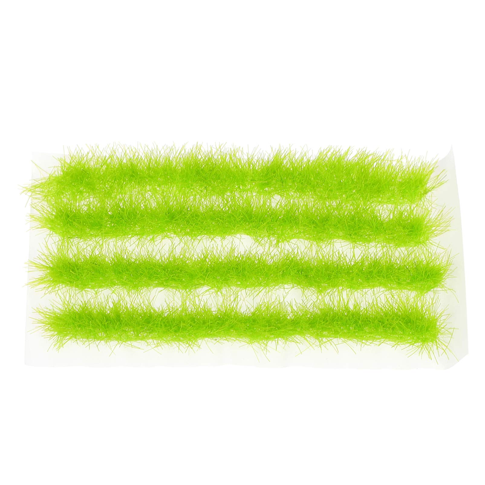 Healifty 1 Box Miniature Grass Strip Artificial Fairy Garden Static Grass Tufts Model for Sand Table Railroad Diorama Scenery Train Landscape Terrain Green A 9CM