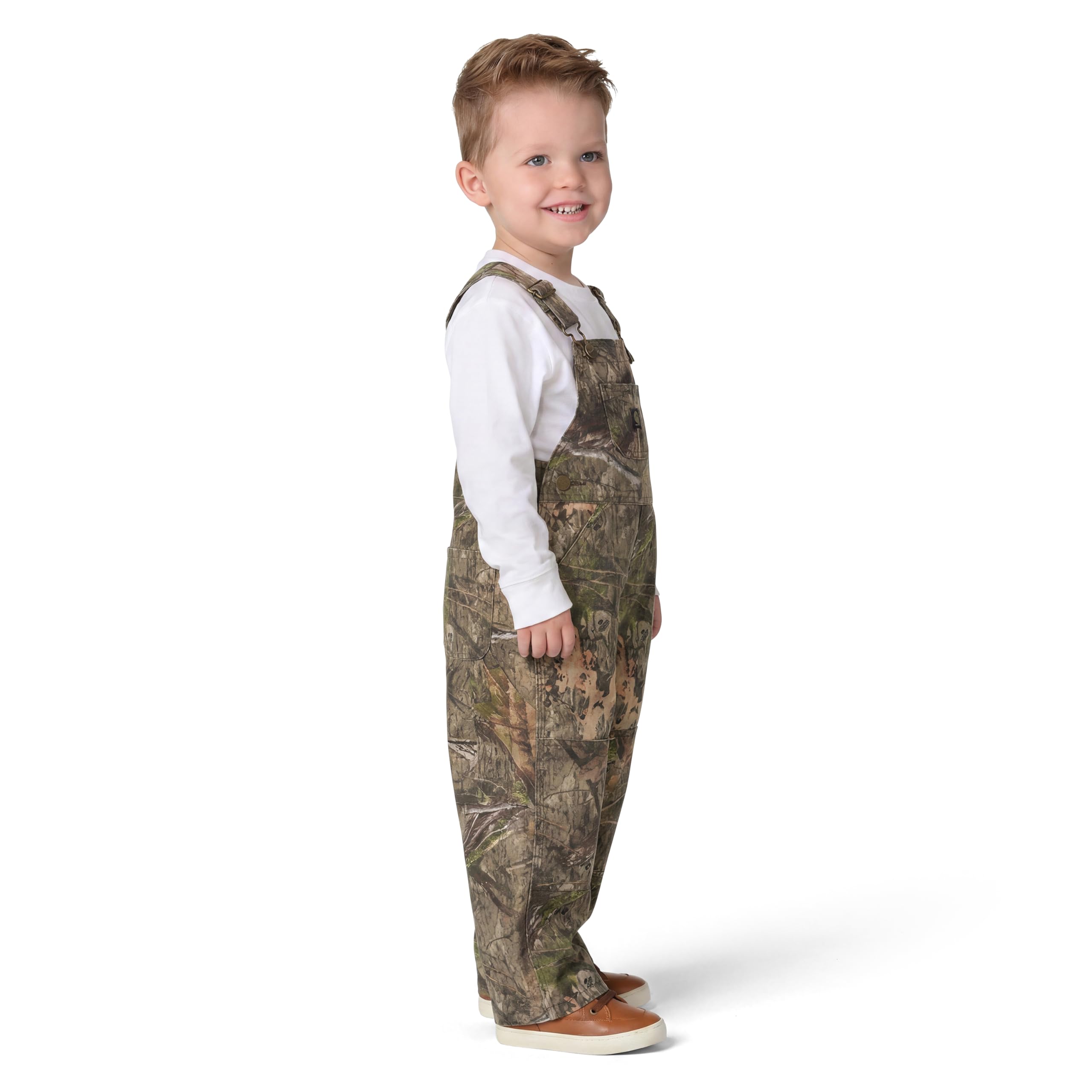 Carhartt CM8758 Latzhose für Kinder, Leinen, lockere Passform, Camouflage, für Jungen