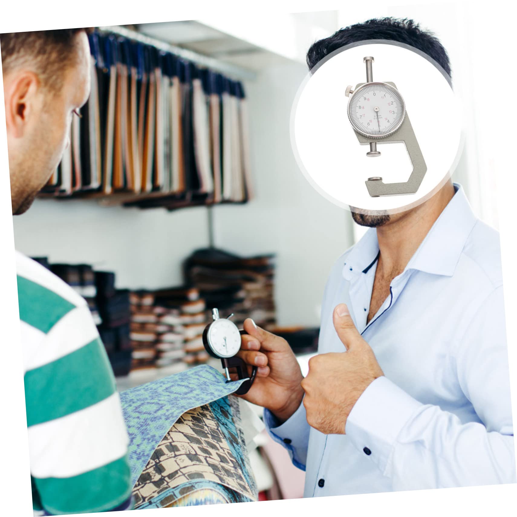 FUNOMOCYA Leather Thickness Tester Gauge Measuring Thickness Tool Precision Gauges Flat-Head Pointer DIY Jewelry Making