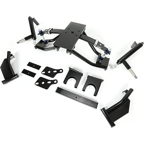 HECASA 6" Double A-Arm Lift Kit Compatible with 2004-UP Club Car Precedent Golf Cart Black Steel Powder Coated
