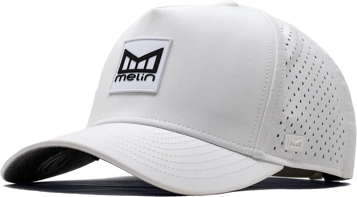 melin Odysea Stacked Hydro, gorra snapback de alto rendimiento para hombre | Gorras de béisbol ajustadas resistentes al agua para hombres y mujeres, golf, correr o hacer ejercicio