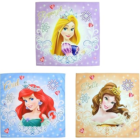 Amazon Co Jp 丸眞 吸水速乾 抗菌防臭加工 ハンカチ 3枚組 ディズニー プリンセス ラプンツェル アリエル ベル エレガントジュエリー しわになりにくい 30 30cm入園入学グッズ 入園入学準備 保育園 幼稚園 小学校 女の子 ホーム キッチン