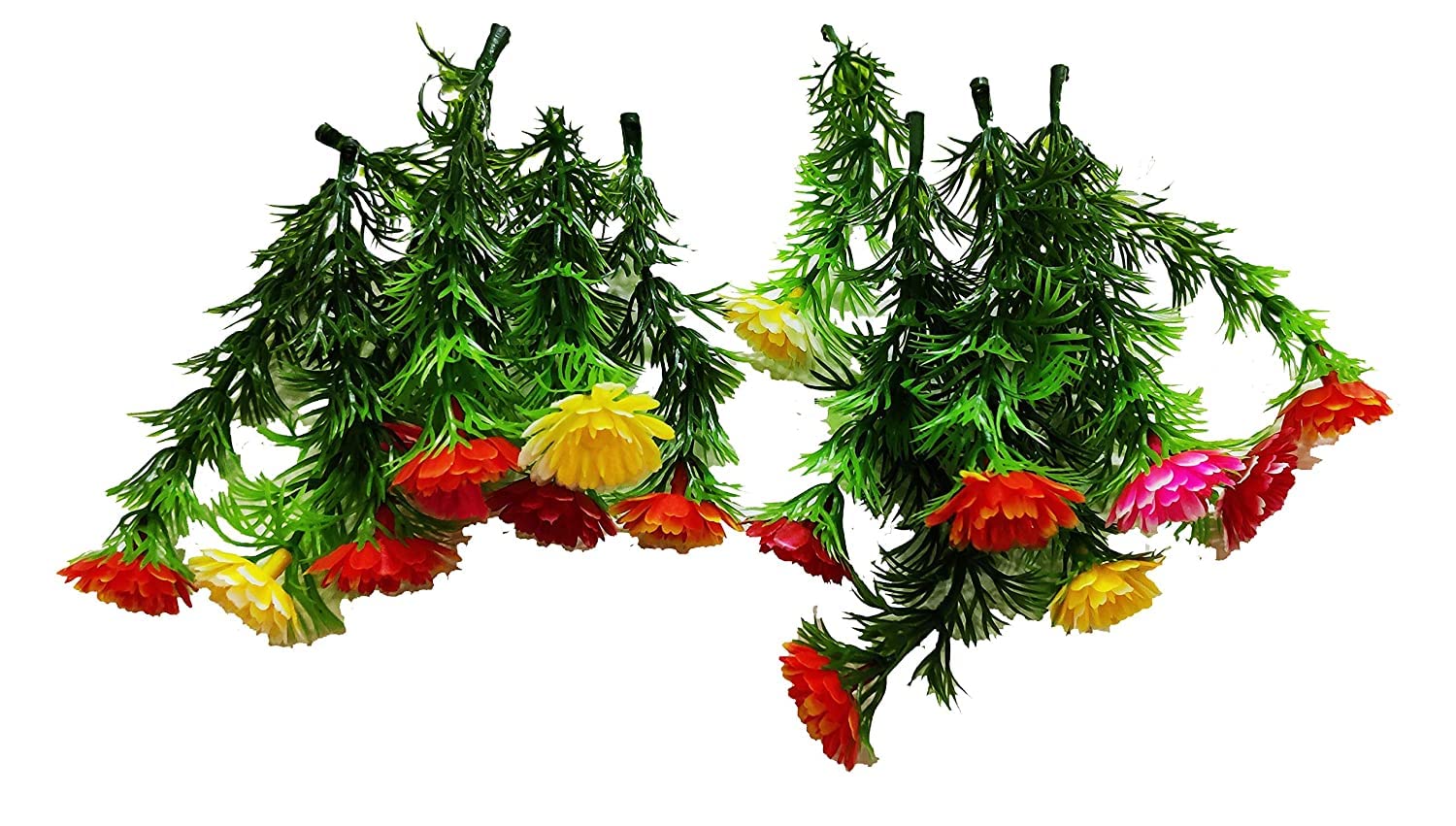 Zintalic Artificial Mini Plastic Grass Tree Flowers for Project Making and Decoration (15 Pieces)