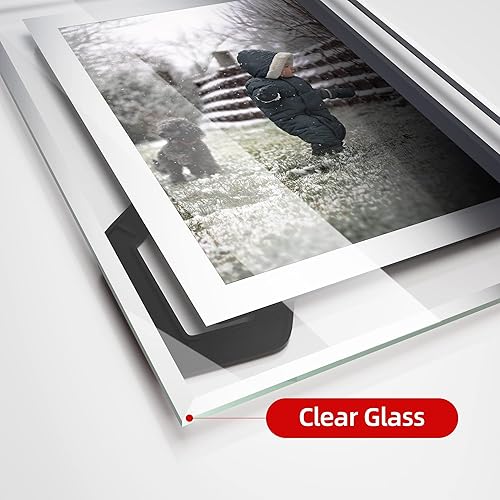 Miniatura 6 de Marcos de fotos de 4 x 6 pulgadas, marco de fotos de vidrio para mesaescritorio, orientación horizontalvertical, acabado plateado