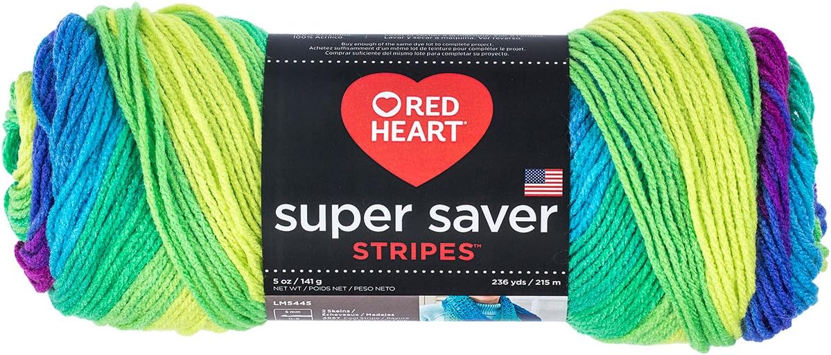 Red Heart Coats Yarn E300.4968 Super Saver Yarn, Multi-Colour, 113 gramas