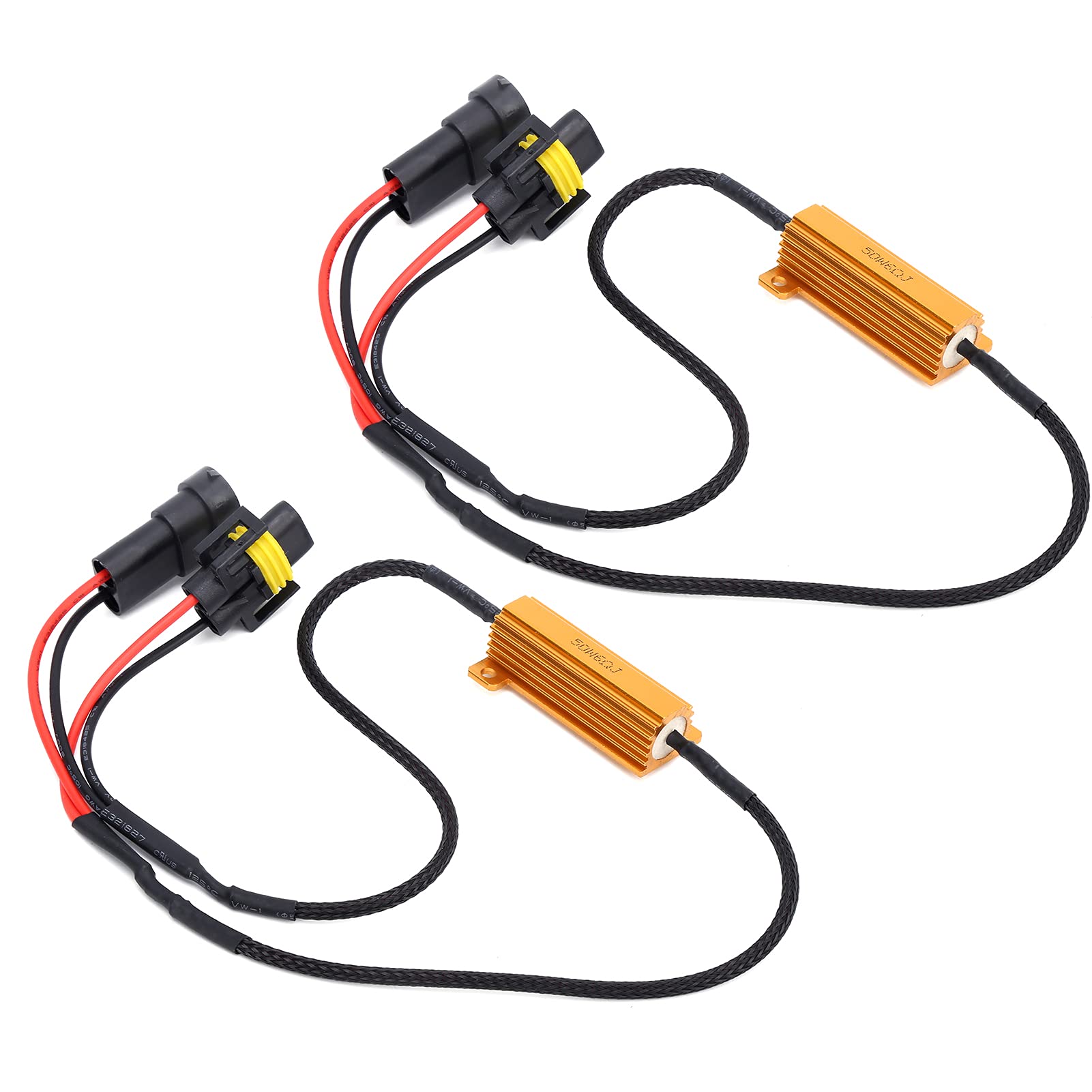 Akozon LED Rezystor Obciążenia Canbus 50W 6Ω H11 H8 H9 H27 880 881 2 Szt.
