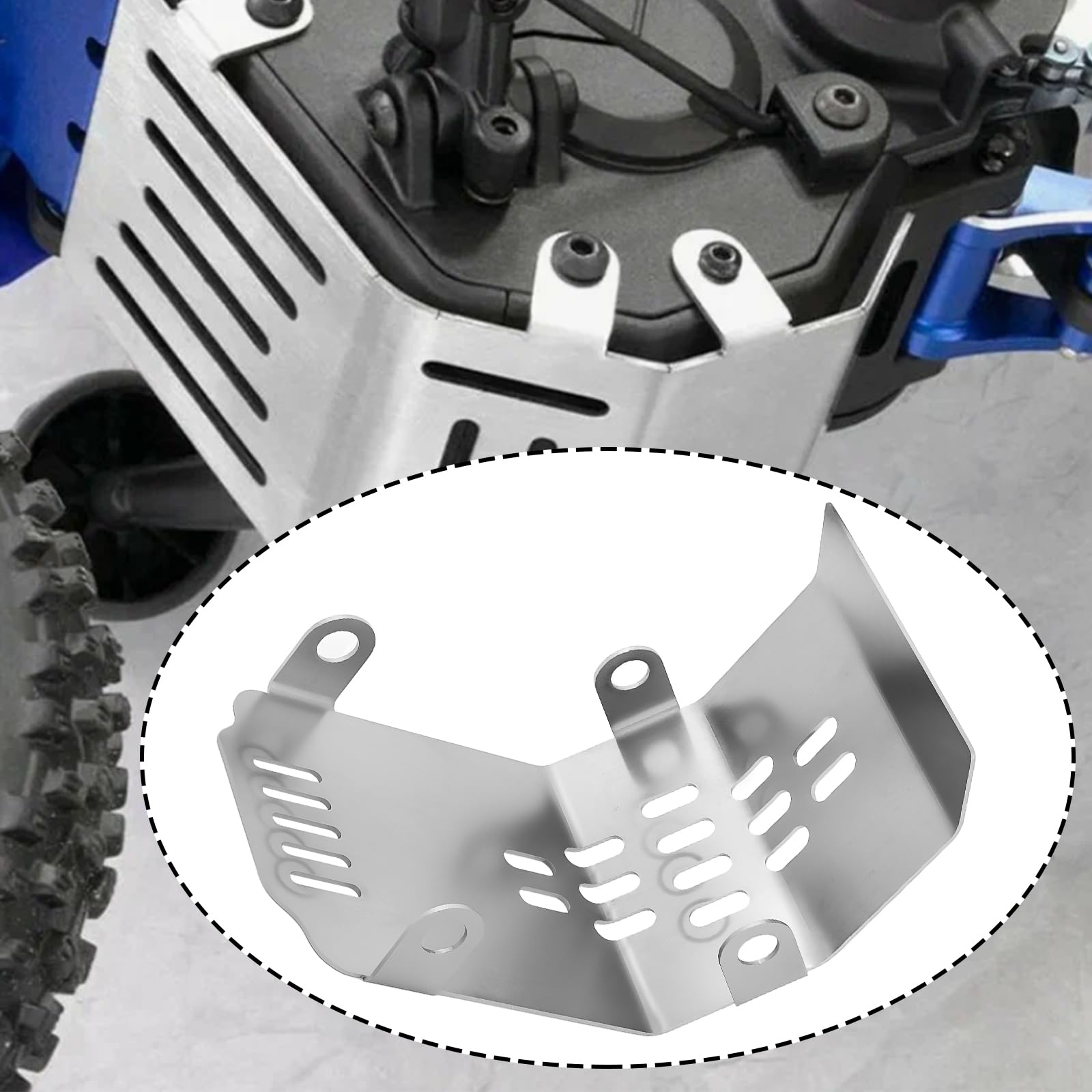 VGOL Motorcycle Metal Chassis Armor Plate with Screws Compatible with LOSI 1/4 Promoto-MX - Image 2
