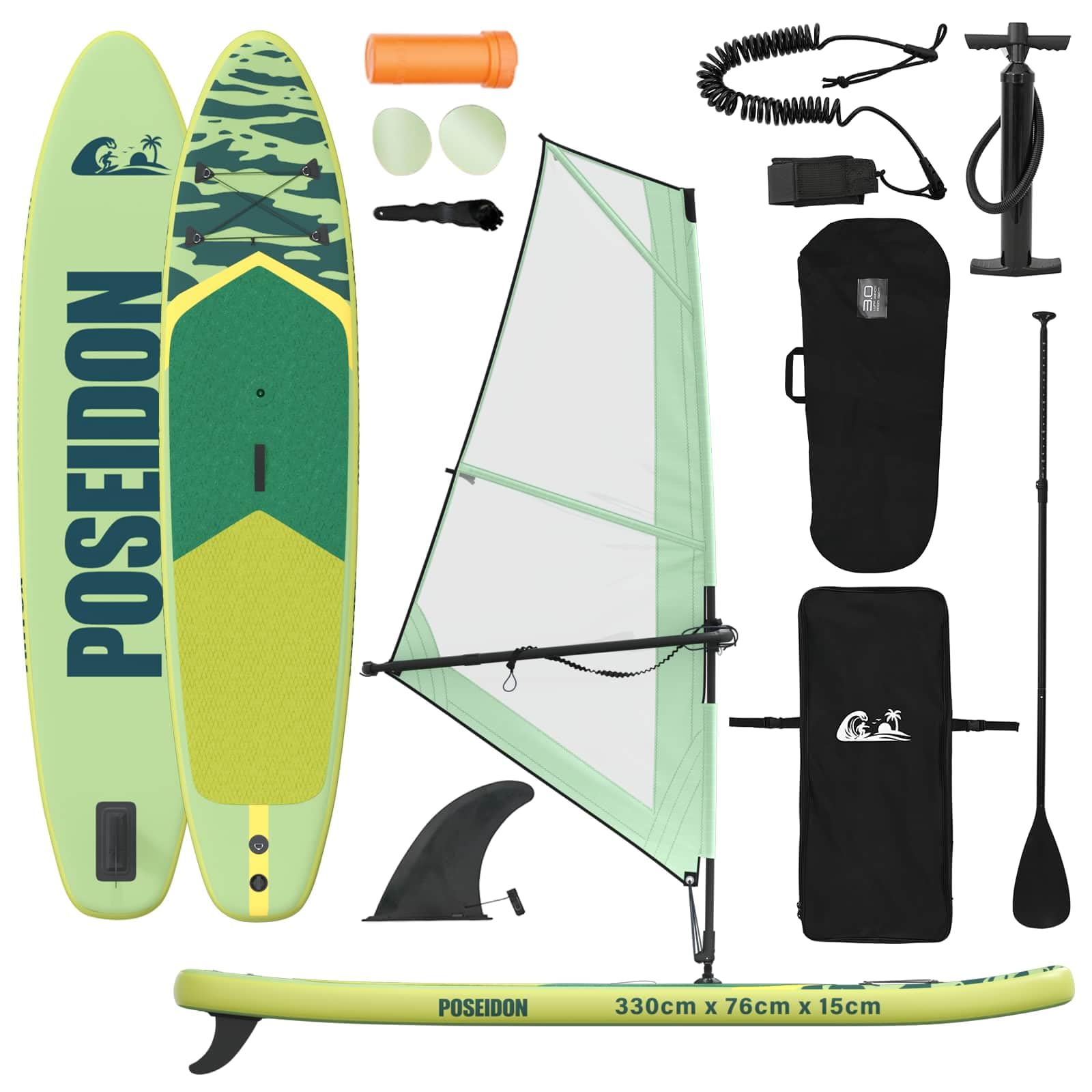 vidaXL Tabla hinchable de SUP con vela, de PVC, para exteriores, océano
