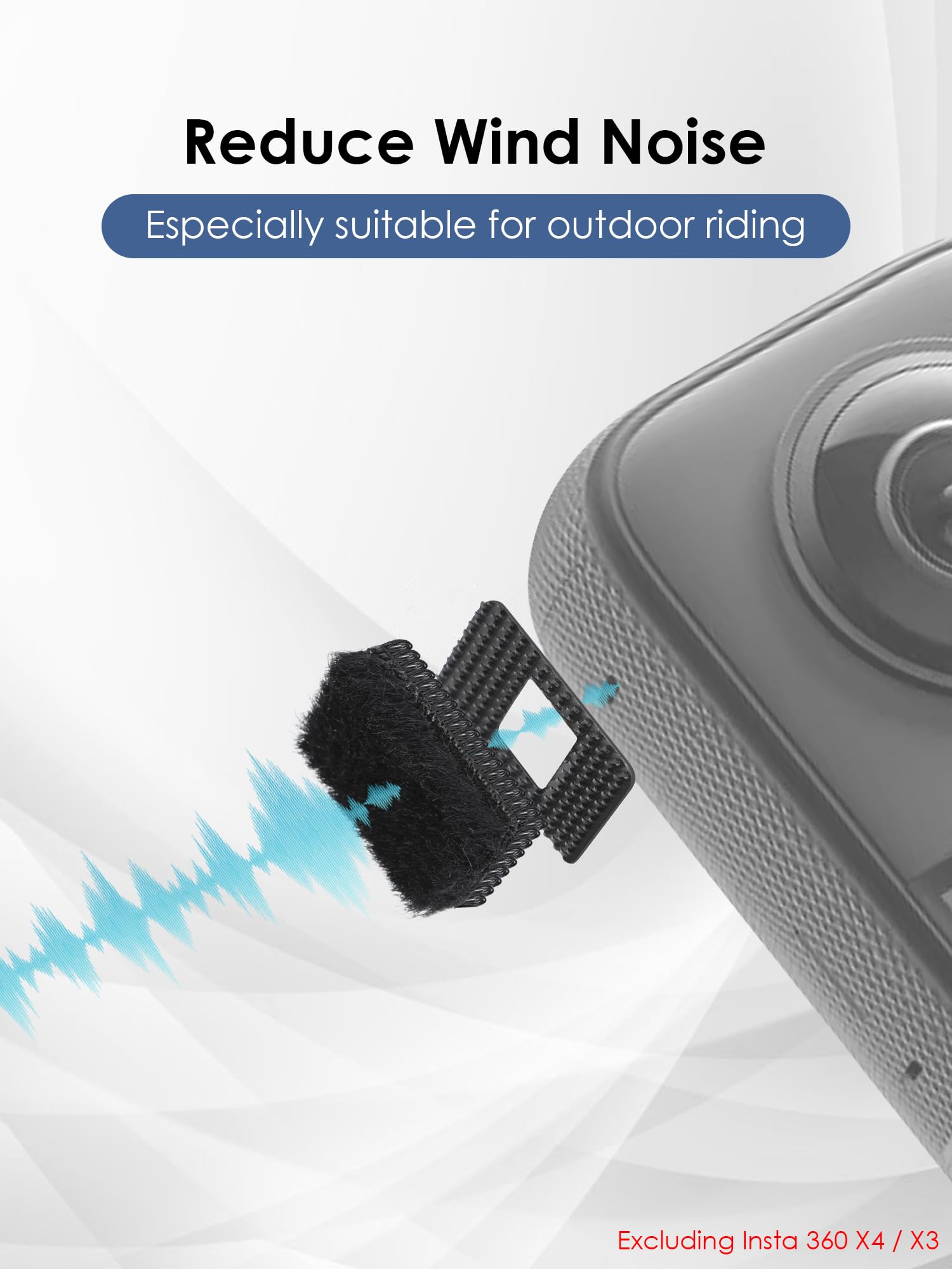 SUNMON Pare-Brise à 8 Micros de Caméra, Bonnettes Anti-Vent à Micros de Caméra pour Insta360 X3/X4, pour Réduire le Bruit du Vent des Caméras et des Micro