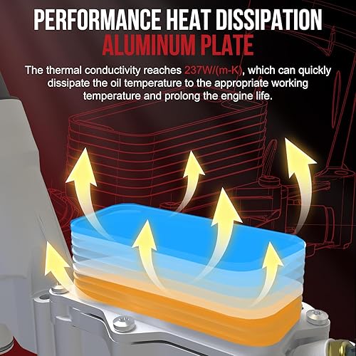 Miniatura 4 de Adaptador de carcasa de filtro de aceite de aluminio para Jeep Cherokee Wrangler JK, Chrysler 300 Pacifica, Dodge Durango Journey Charger Challenger