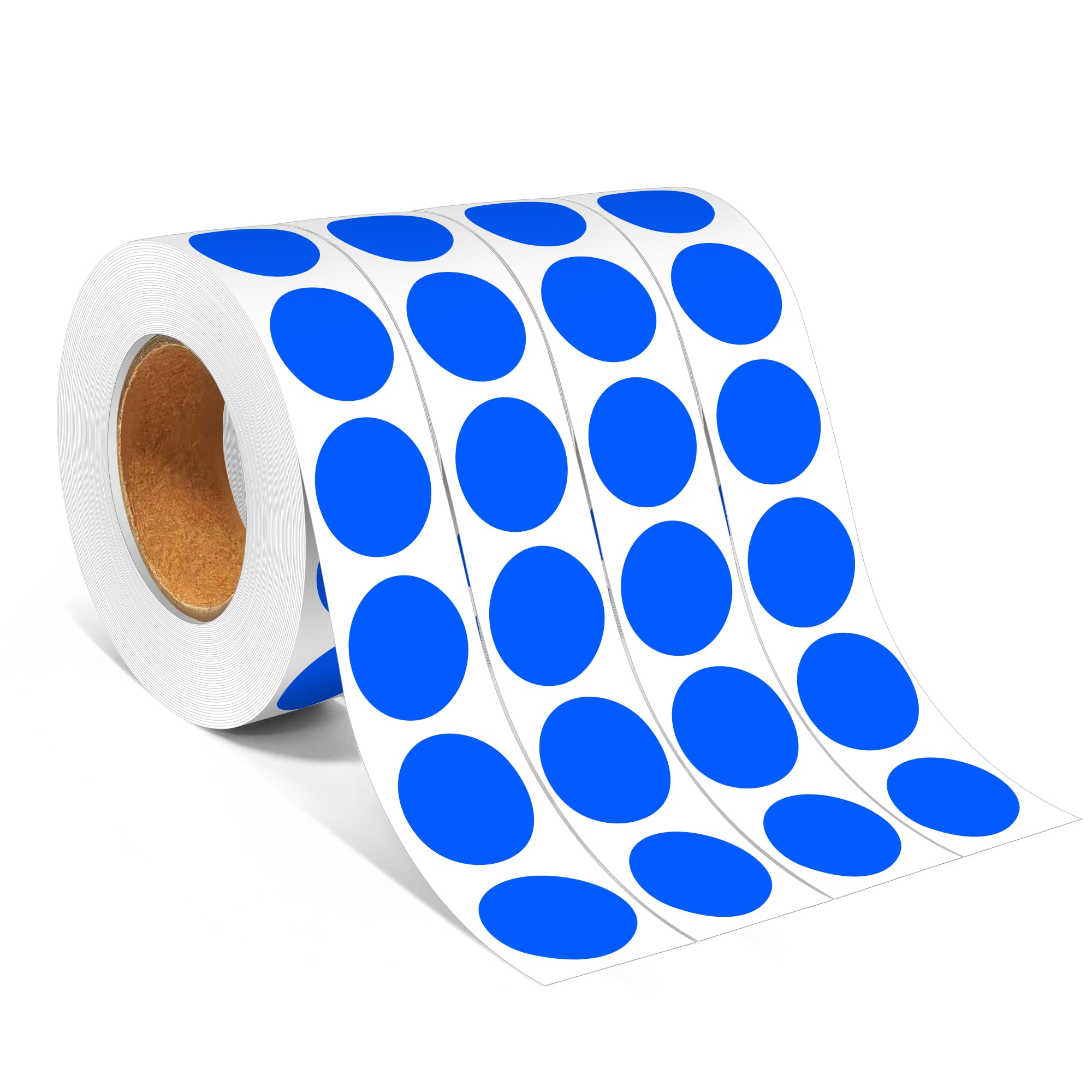Farbige Punkte-Aufkleber, rund, 1,9 cm, 4 Rollen, 4000 Stück, 10 farbcodierte Aufkleber-Etiketten für Kinder, Klassenzimmer, Büro, Familie (blau)