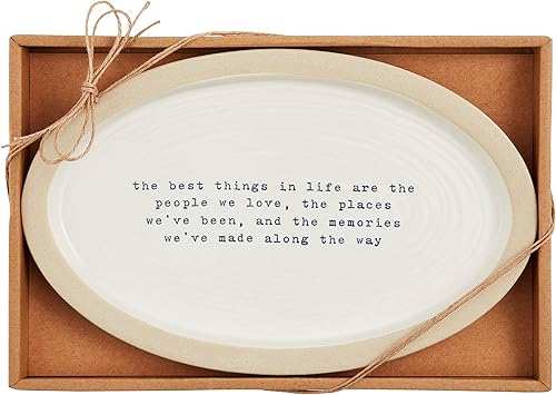 Mud Pie Plato de sentimiento de granja, 6 12" x 11", mejor