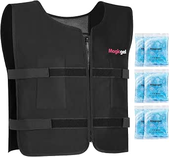 Magic Gel Cooling Vest with Ice Packs for Men & Women, Adjustable Ice Vest for Outdoor Work, Motorcycle Riding & Extreme Heat