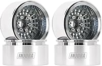 Vista 8 de INJORA 1.9" Beadlock Llanta de rueda compensada -0.394 in Rueda de aluminio para SCX10 Pro TRX4 VS4-10 Gen8 1/10 RC Crawler Car (bronce)