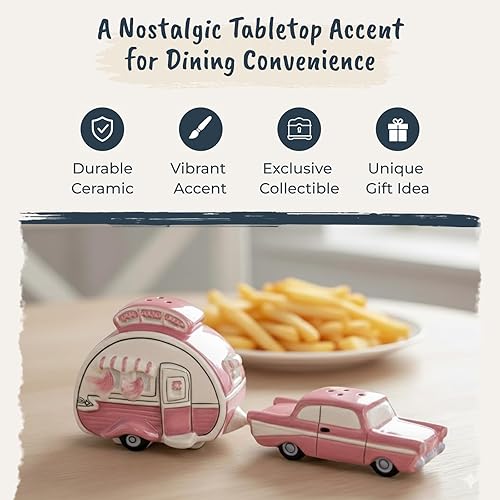 Miniatura 4 de Retro Camper - Juego de sal y pimienta, color rosa