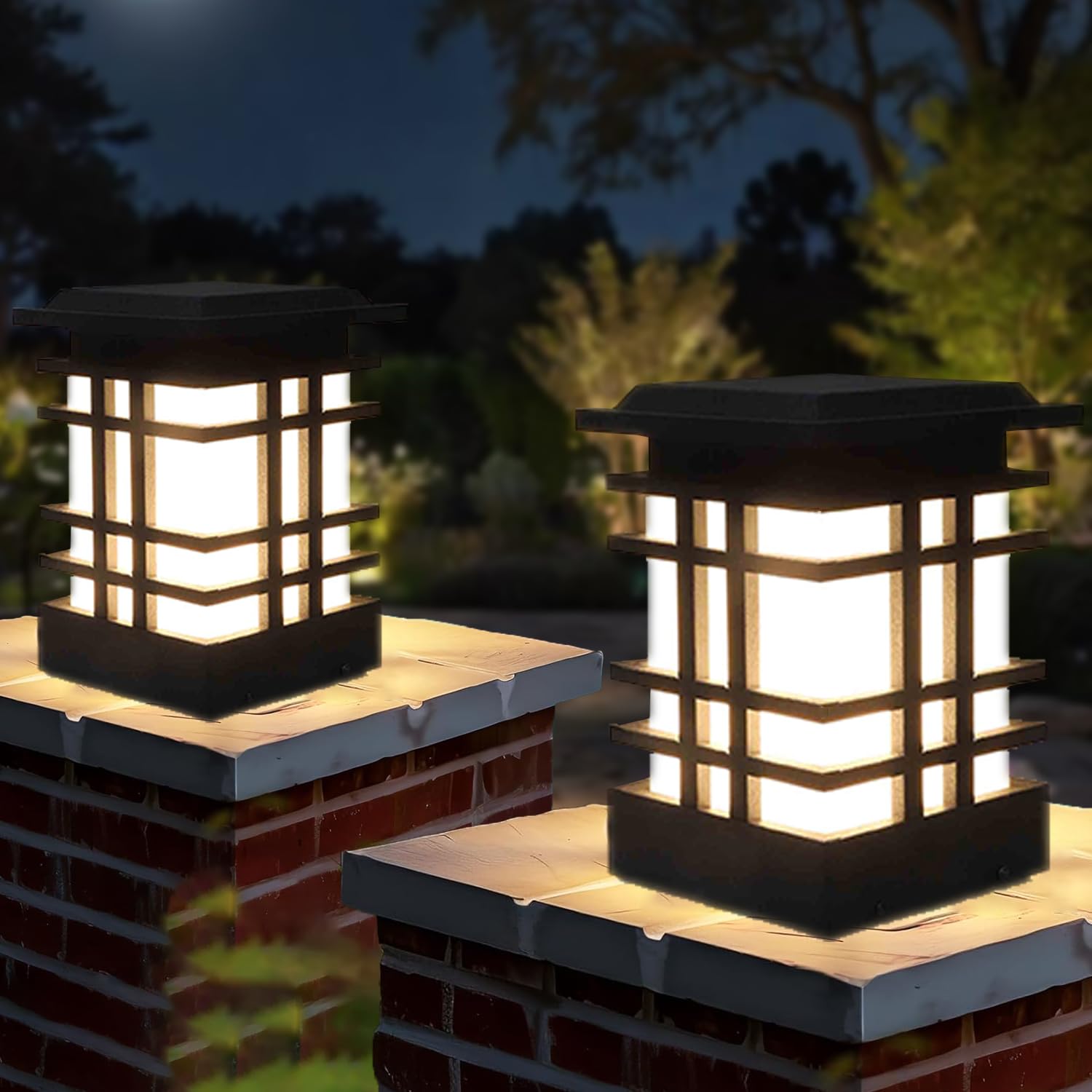 Darkviison Elegant Outdoor Gate Light for Pillars and Boundaries | Weather-Resistant Post Light for Home Entrance, Garden & Veranda | Decorative Lighting for Exterior Spaces (Without Bulb)-image-44