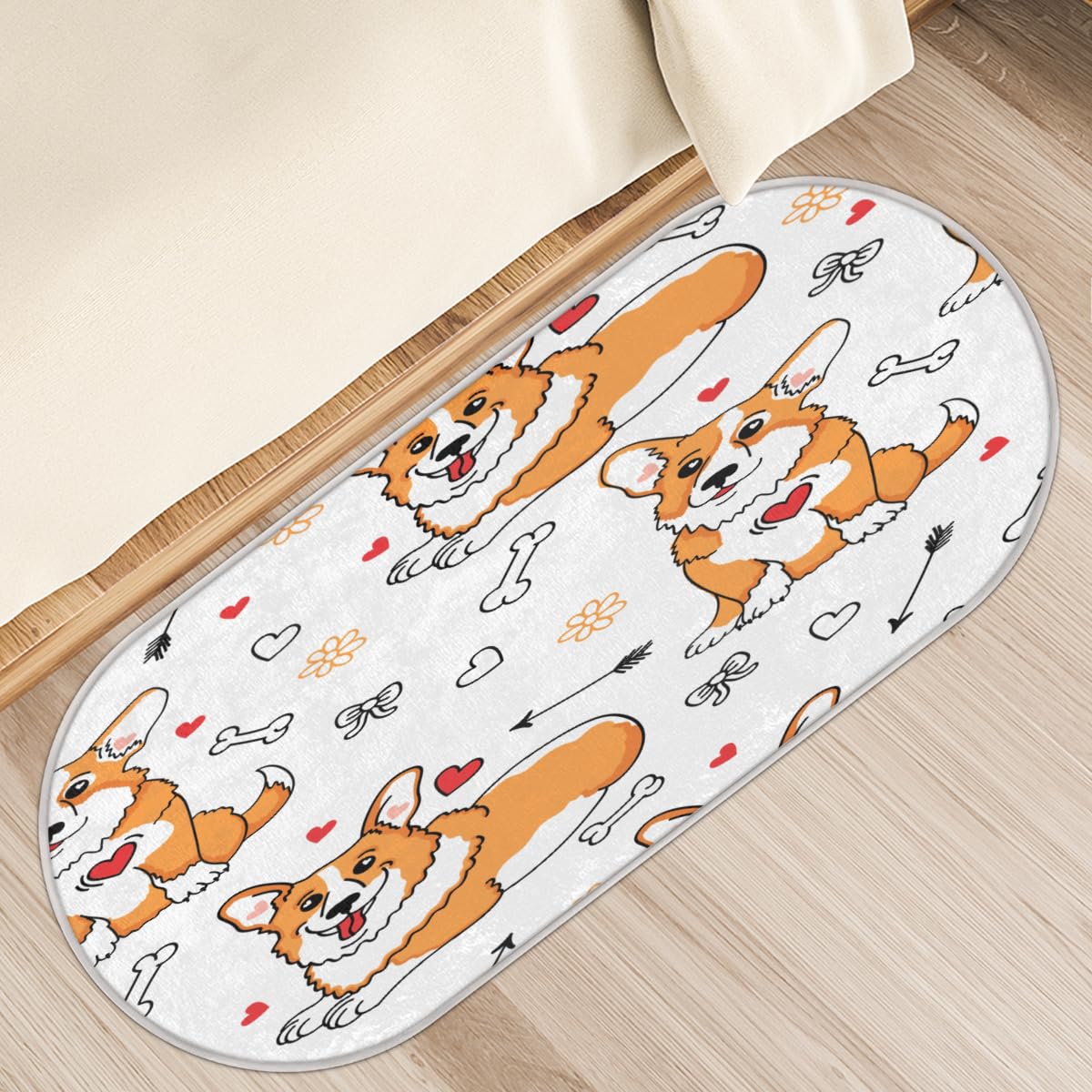 Tapis antidérapant à poils longs et épais pour salle de bain et cuisine