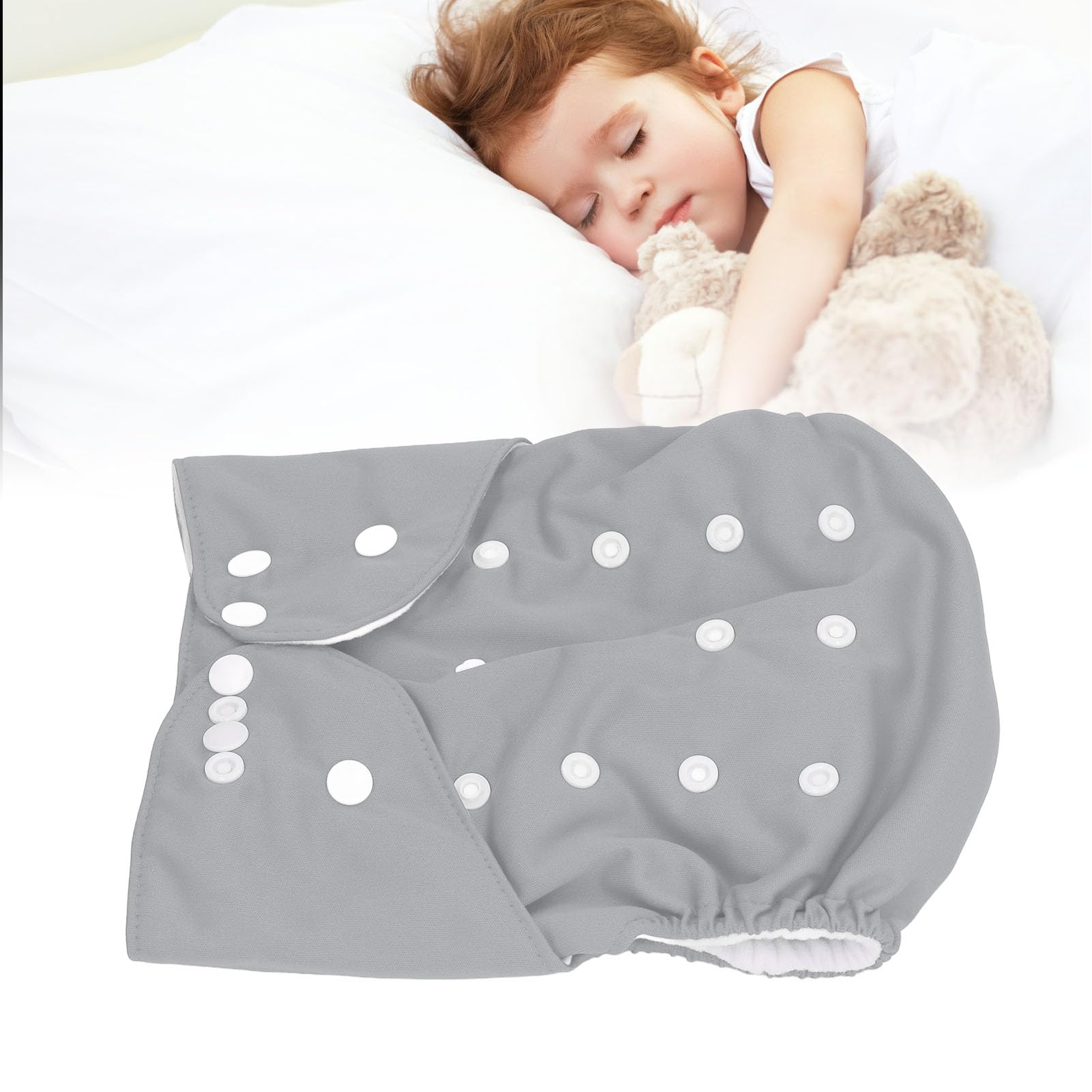 Couche Lavable Réutilisable pour Bébé et Enfants, Réglable, Imperméable, avec Boutons-pression, 3-6 Ans (104)
