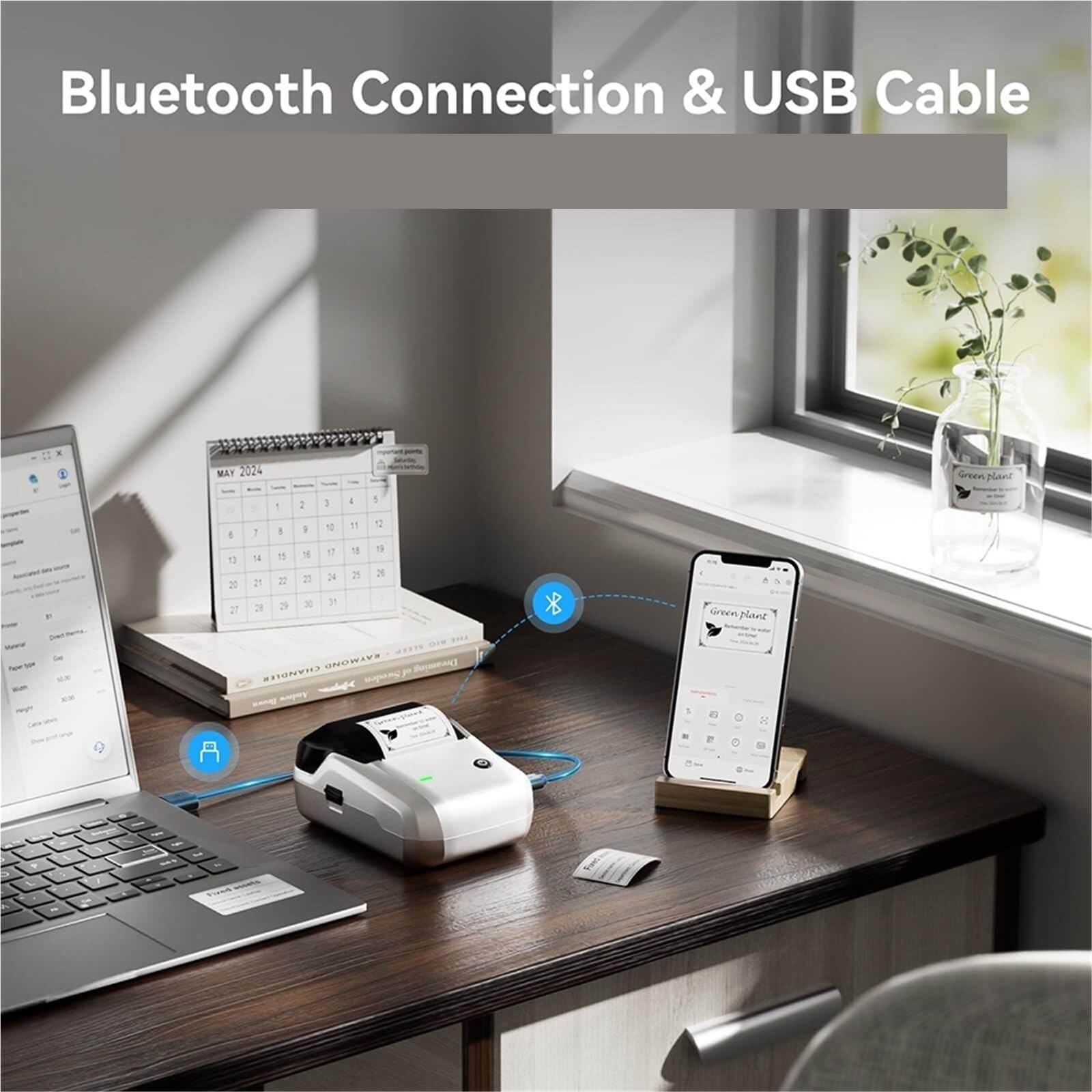Etichettatrice, Stampante Termica Wireless B1 For Etichette, Codici A Barre, QR, Prezzi, Foto, Casa E Commercio,per casa, cucina, ufficio