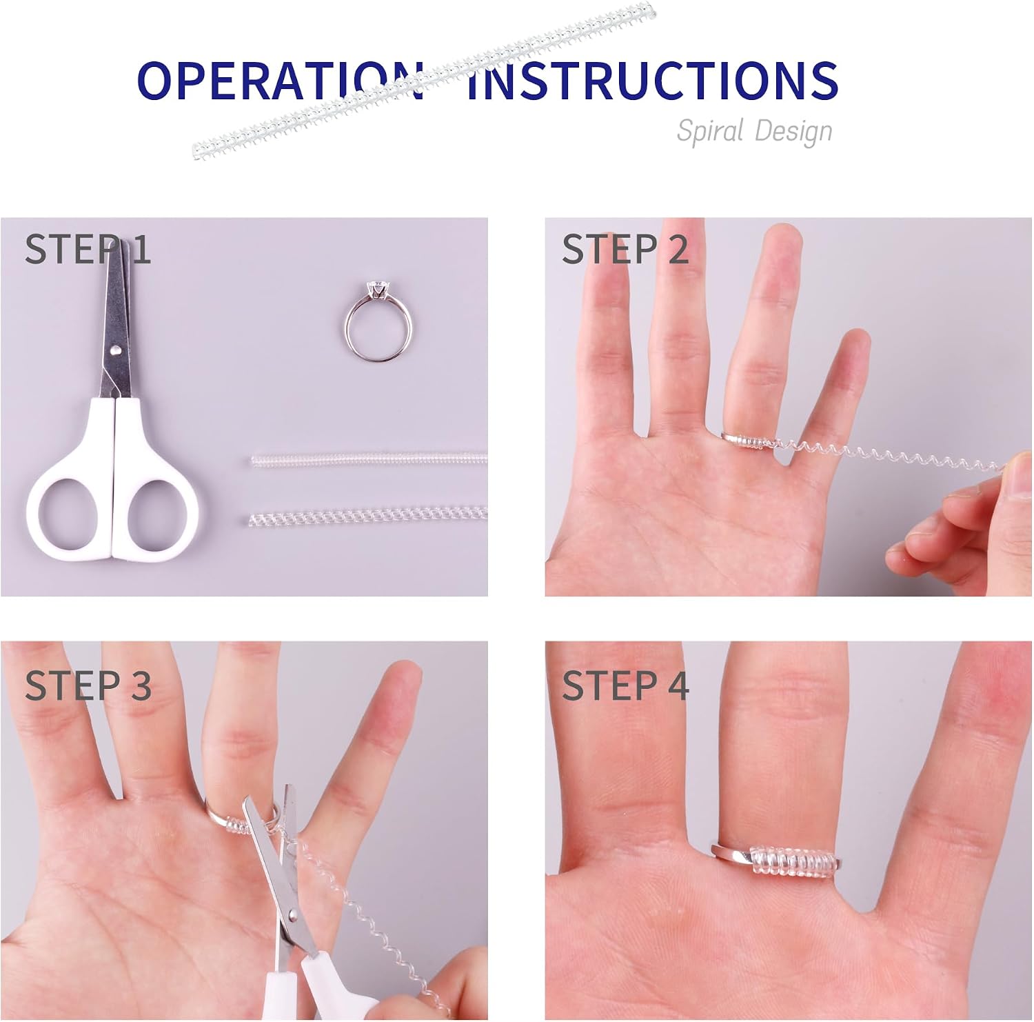 12 Sizes Invisible Ring Size Adjusters Set Guard Ring Sizer Tightener for Loose Rings,2 Styles Plug-in and Spirals Ring Size Reducer Spacer Fit for Any Rings with Jewelry Polishing Cloth