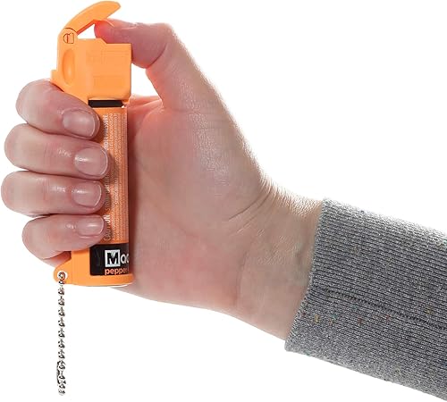 Miniatura 4 de Full Size Mace Pepper Spray- Ideal self defense keychain for women, 12 ft range, Made in the USA, Available in Pink, Black, Orange, Blue, or Yellow