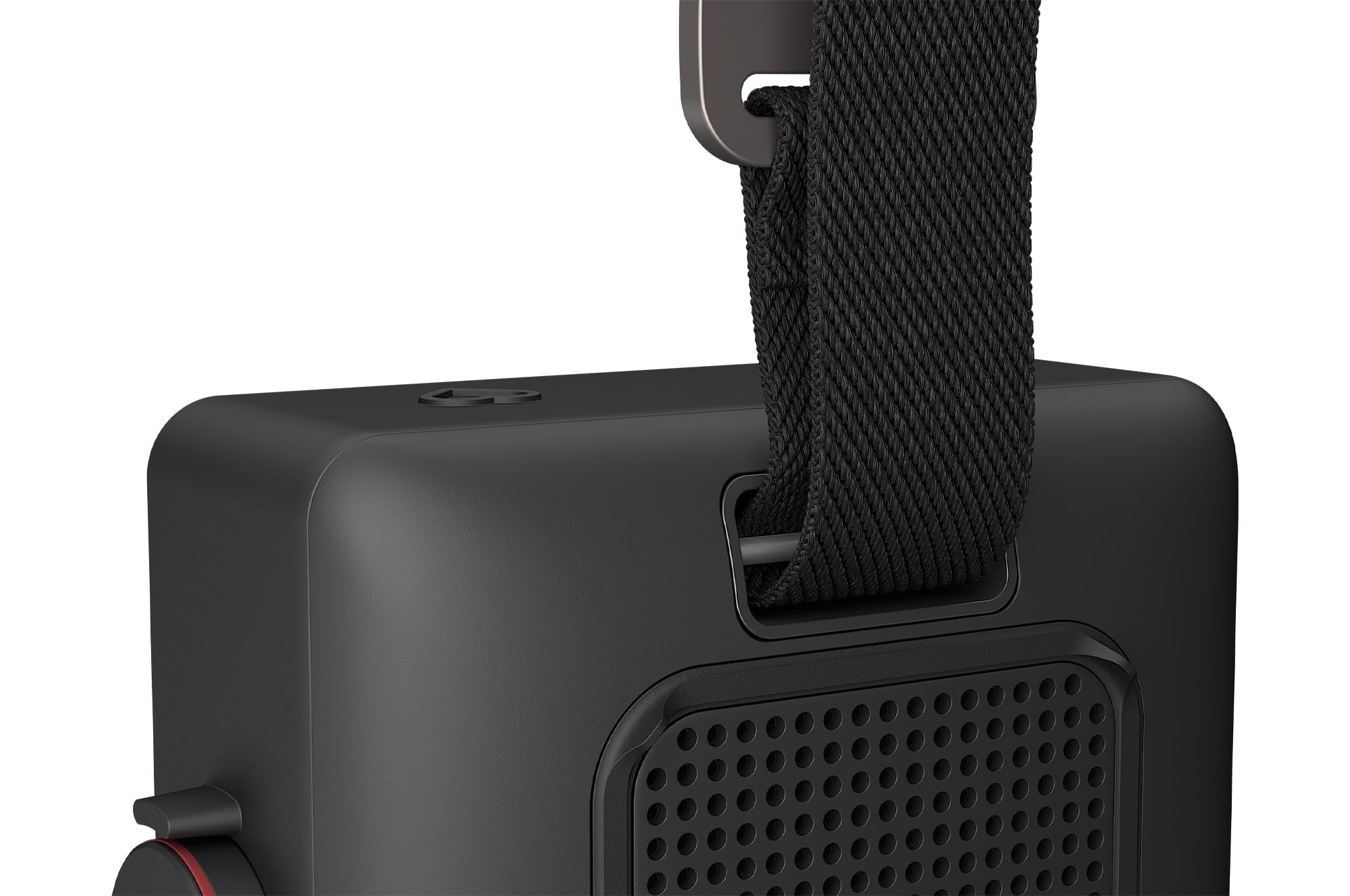 LG xboom Mini by will.i.am, tragbarer Bluetooth-Lautsprecher, praktischer Trageriemen, (5W, Signature Sound, IP67, bis zu 10 Std. Akkulaufzeit), Schwarz