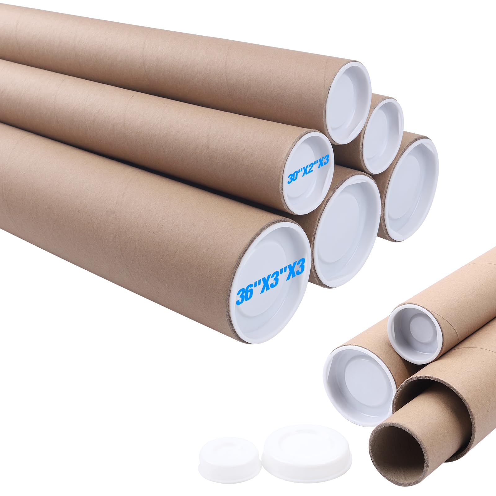 A3 Postbuizen 330 mm x 45 mm voor verzending, poster, kunstwerken, schilderijen, documenten, blauwdrukken, zware kartonnen buis, mailers eindkappen (25 A3 Postbuizen 330 mm x 45 mm voor verzending, poster, kunstwerken, schilderijen, documenten, blauwdrukken, zware kartonnen buis, mailers eindkappen (25