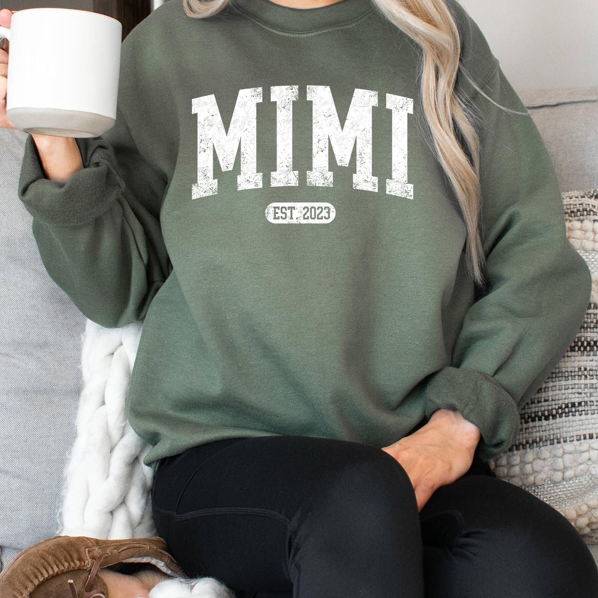 GODMERCH Custom Grandma Sweatshirts, Personalized Shirts with Grandkids Names Gifts for Grandmothers Christmas Mothers Day - Image 2