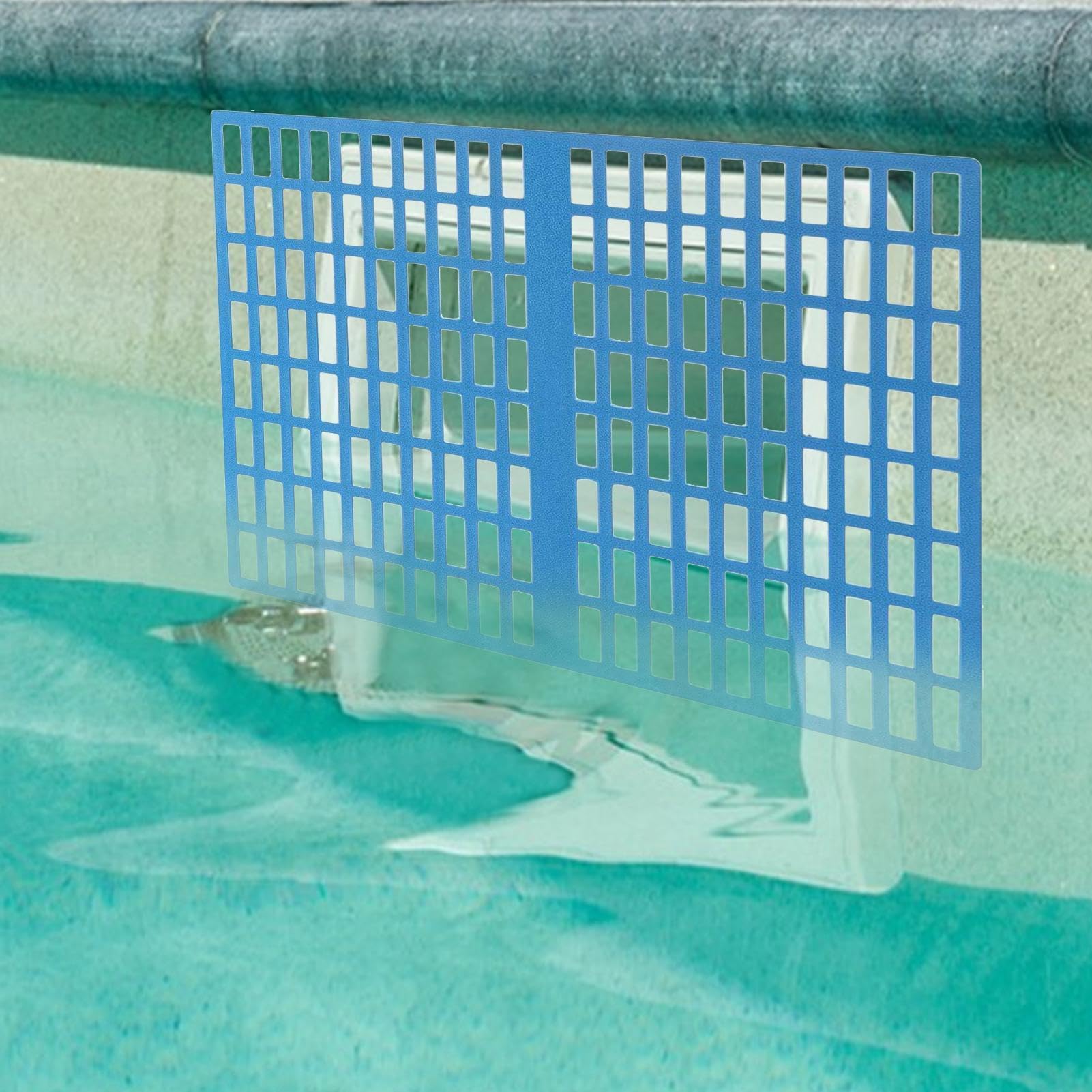 Kit per skimmer per piscina, facile da montare, blocca detriti per stagni esterni interrati, vasche da bagno e giochi d'acqua, rimuove foglie, rami e immondizia