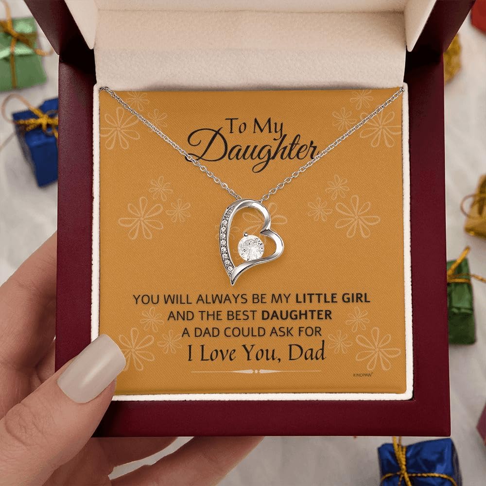 Custom Necklace, Personalized Gifts for Your Daughter, Christmas, Graduation, or Birthday Gifts for Daughter comes with Message card & Gift Box, Gifts for Adult Daughter, Daughter Gifts from Mom and Dad