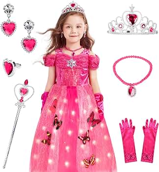 Vestido de princesa con mangas de tul para niña pequeña, adecuado para Vestido de princesa con mangas de tul para niña pequeña, adecuado para
