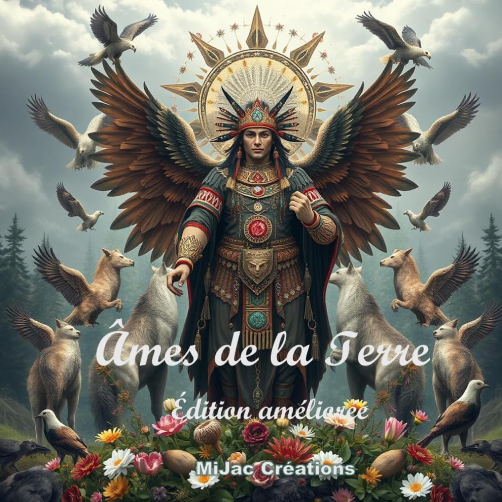 Âmes de la terre- Volume 1 - livre de coloriage en nuance de gris
