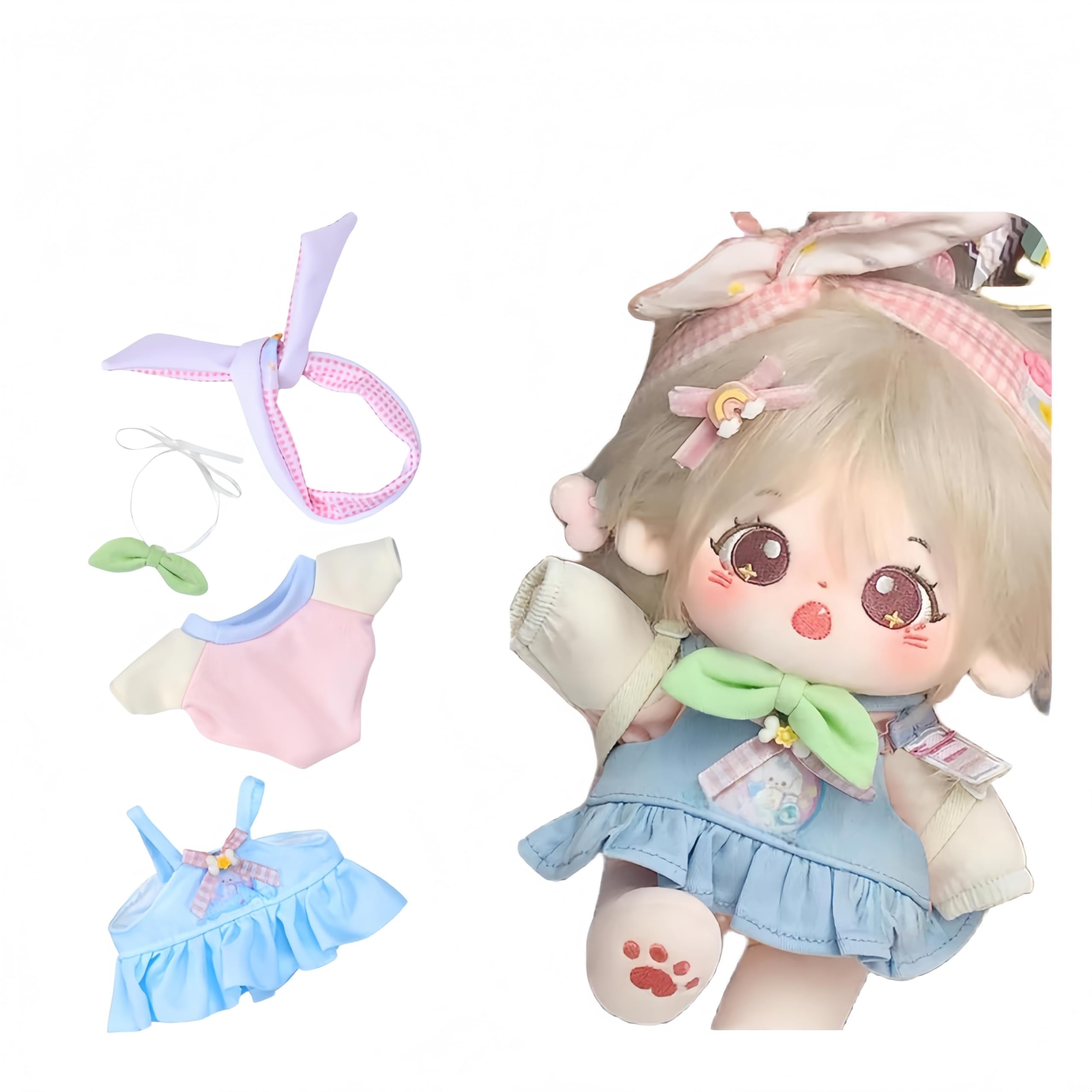YHYQiFei 20cm Plush Doll Clothes Set 8 inch Cute Cotton Doll Clothing Many Styles Soft Stuffed Plush Dolls Dress Up (Z)