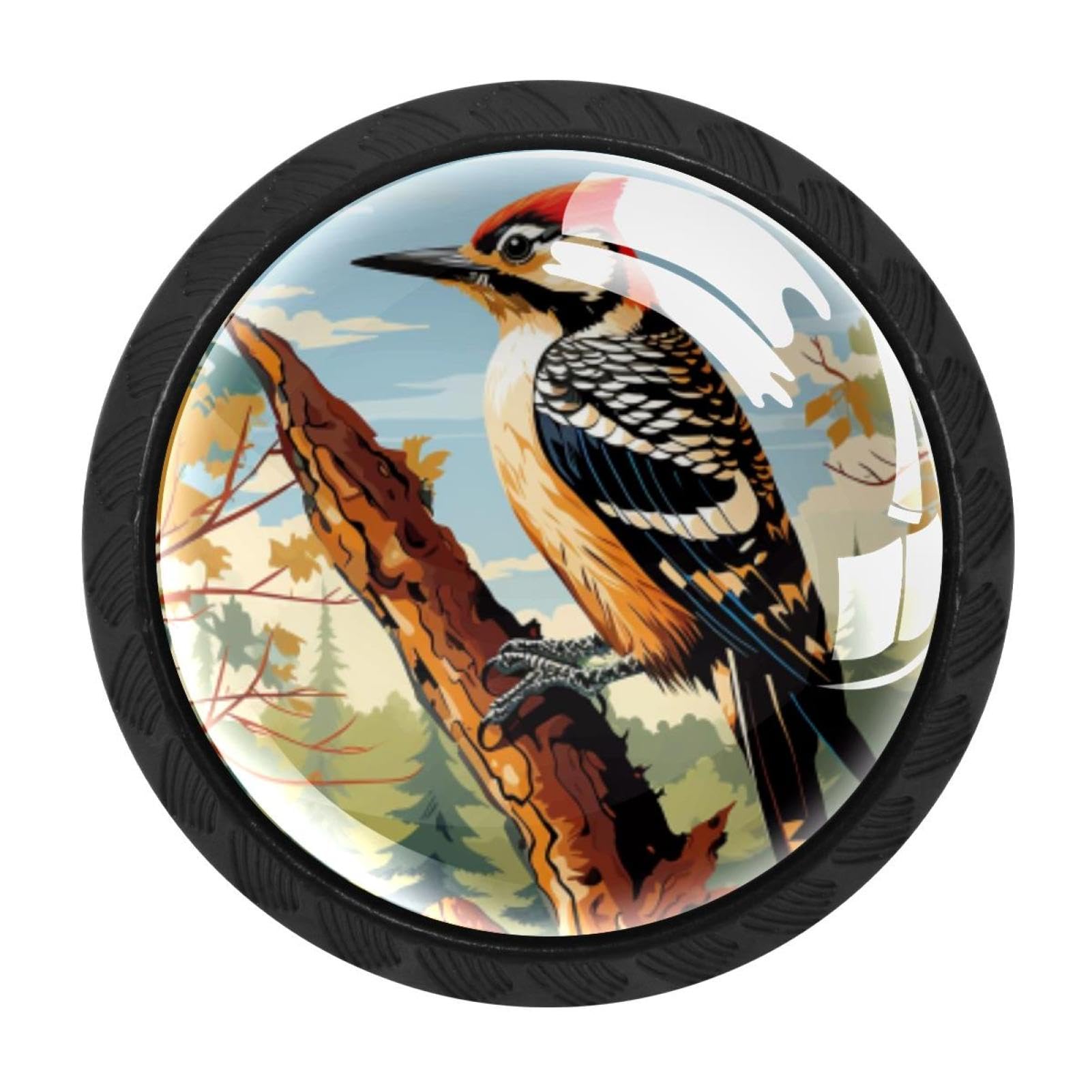 Chenzzzz Multicolored 13 4 Pack Woodpecker Kitchen Cabinet Knobs Drawer Knobs Door Dresser Handles For Personalized Gifts Great For Any Occasion