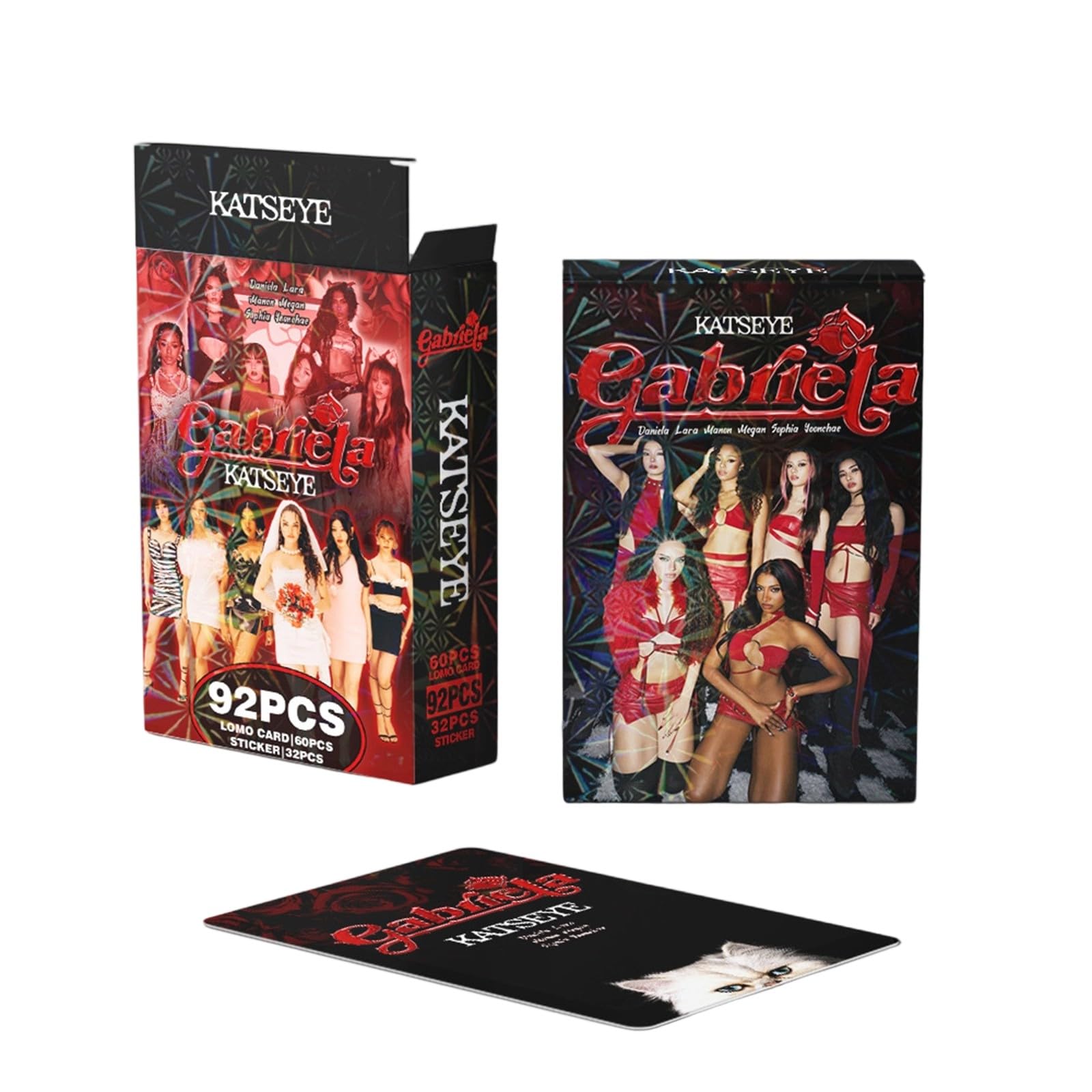 BDNXTV KATSEYE Merch KATSEYE fotokartki, nowatorski album idol, zestaw kart Lomo | Mini Merch zestaw fotokartek prezent dla fanów A03